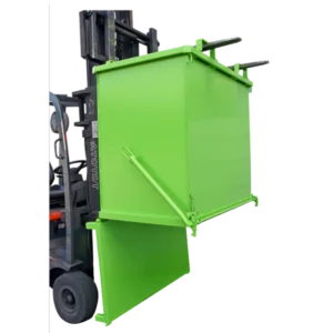 CONTENEDOR CON FONDO ABATIBLE CON ESTRIBOS ARTICULADOS